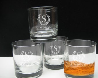 Engraved Rocks Glass - Etsy
