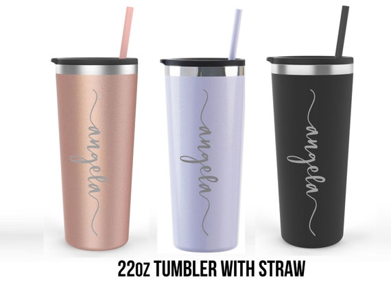 Best Valentine's Day Gift Under 30 Engraved Stainless Steel Tumbler With  Straw NOT a Cheap Sticker Personalized 22oz Double Wall Cup BFF 