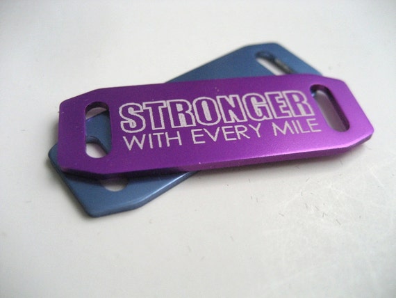 Shoe Tag Stronger With Every Mile Shoe Tag Shoe Charm