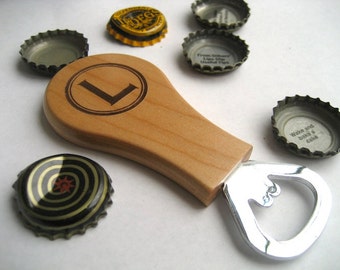 Engraved Bottle Opener - Wood Opener - Beer Bottle Opener -  Personalized Bottle Opener  - Family Name Beer Bottle Opener