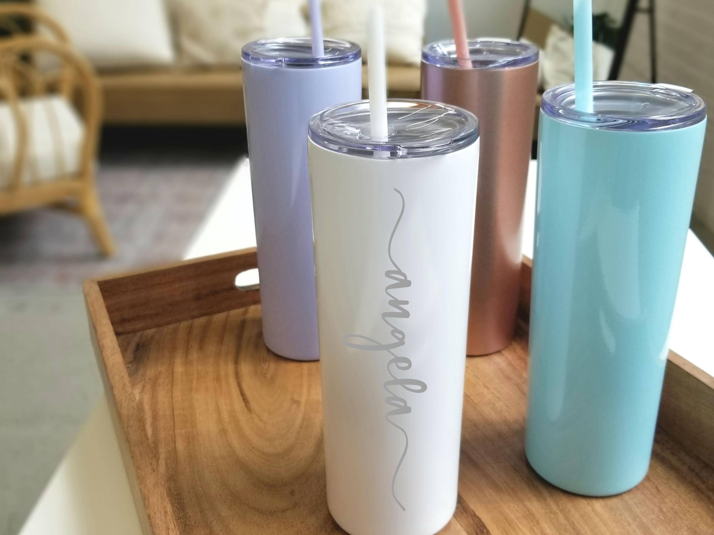 Skinny Tumbler With Metal Straw - Etsy