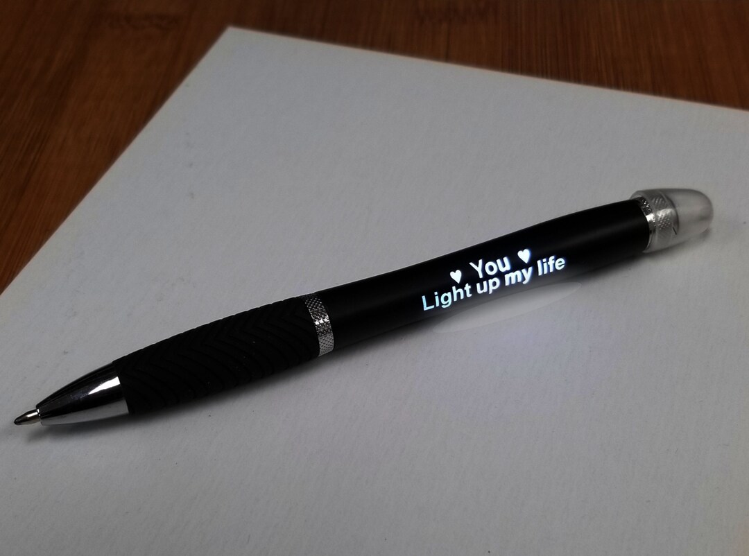 Engraved Pen Valentines Day Light up Personalized Pen Etsy