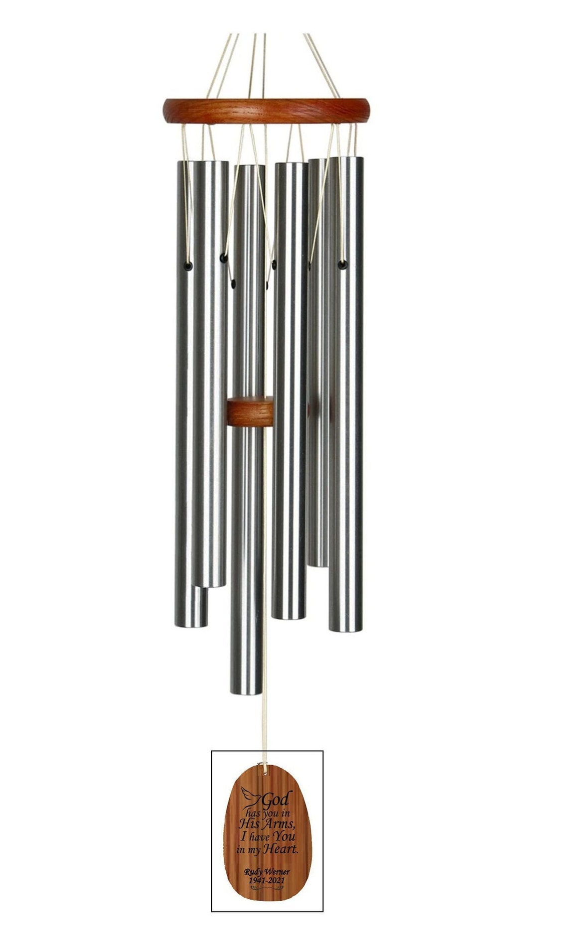 Sympathy Gift Engraved Memorial Wind Chimes Custom Engraved Etsy