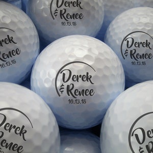 Custom Golf Ball Wedding Favor- Personalized Golf Balls- Bulk Pricing - Bride and Groom Golf Balls - Golf Wedding Favor- Printed Golf Ball