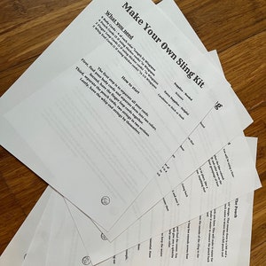 Machen Sie Ihr Eigenes Sling Kit &quot;Nur Anleitung&quot; (Digitaler Download)