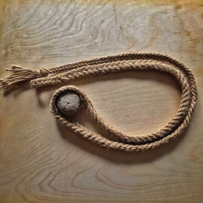 Hand Woven Balearic Sling made from Jute Twine. image 1