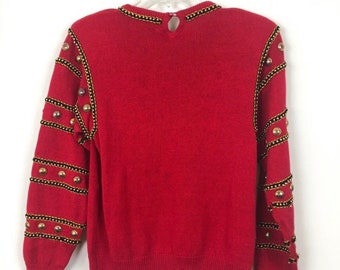 Spree International 90s Metal Embellished Sweater