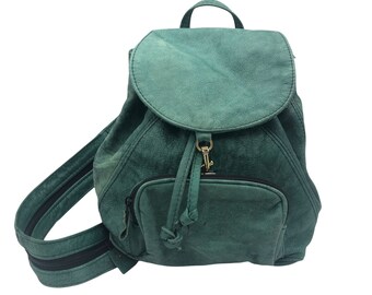 turquoise backpack purse