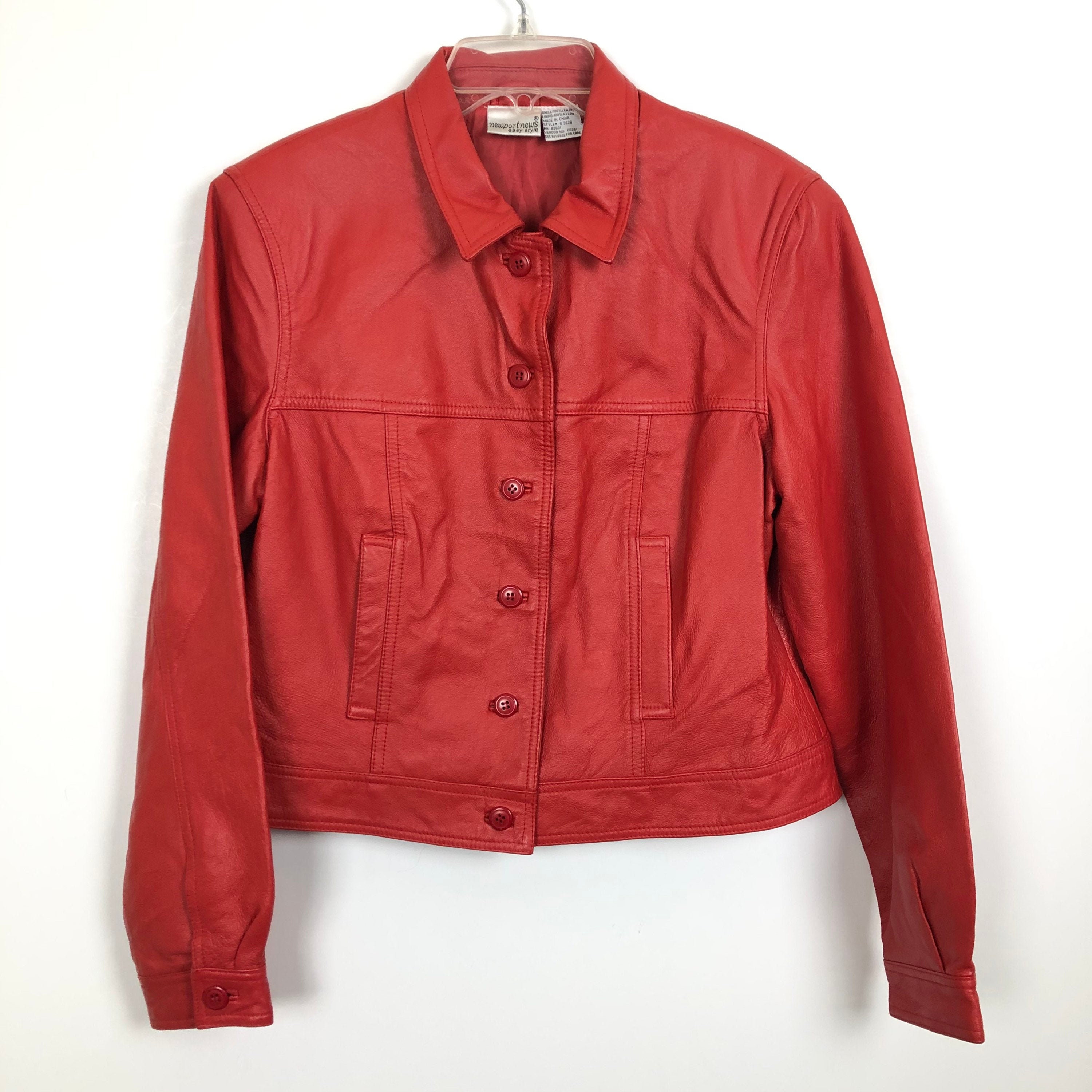 leather button up jacket