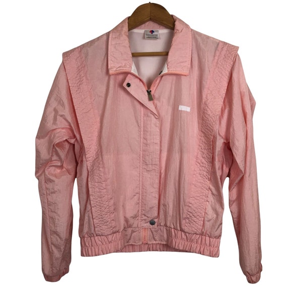 Vintage 70s 80s Descente Womens L 2-piece Track Suit Ice Pink High 