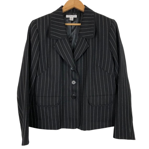 Vtg Pendleton Women's Pinstripe Blazer Size 16 Vi… - image 1