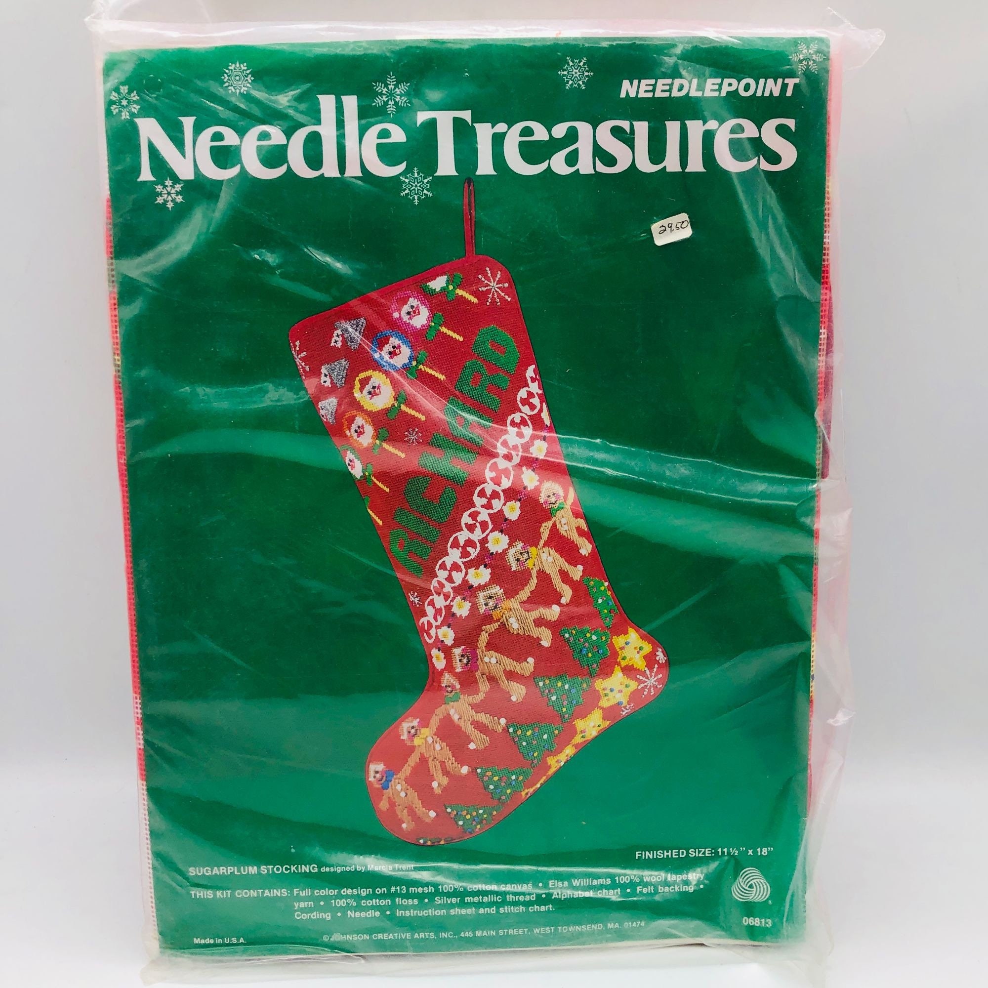 Needle Treasures Winter Cardinals Birds Snow Tree Needlepoint Stocking Kit  06921