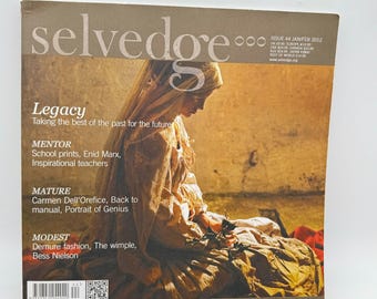 Selvedge Magazine Legancy Ausgabe 44 Jan Feb 2012 Textilien Mode Kunst