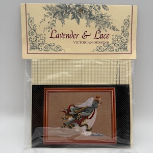 Lavender & Lace Victorian Cross Stitch The First Angel Of Light LL7 Vtg New 1989