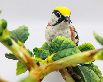 Chestnut Sided Warbler Bird Figurine Vintage Limited Edition Franklin Porcelain 1980 RSPB Original Box