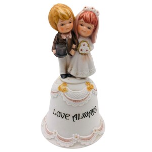 VTG Enesco All The Lord&#39;s Children bruiloftsbel beeldje Love Always-porselein