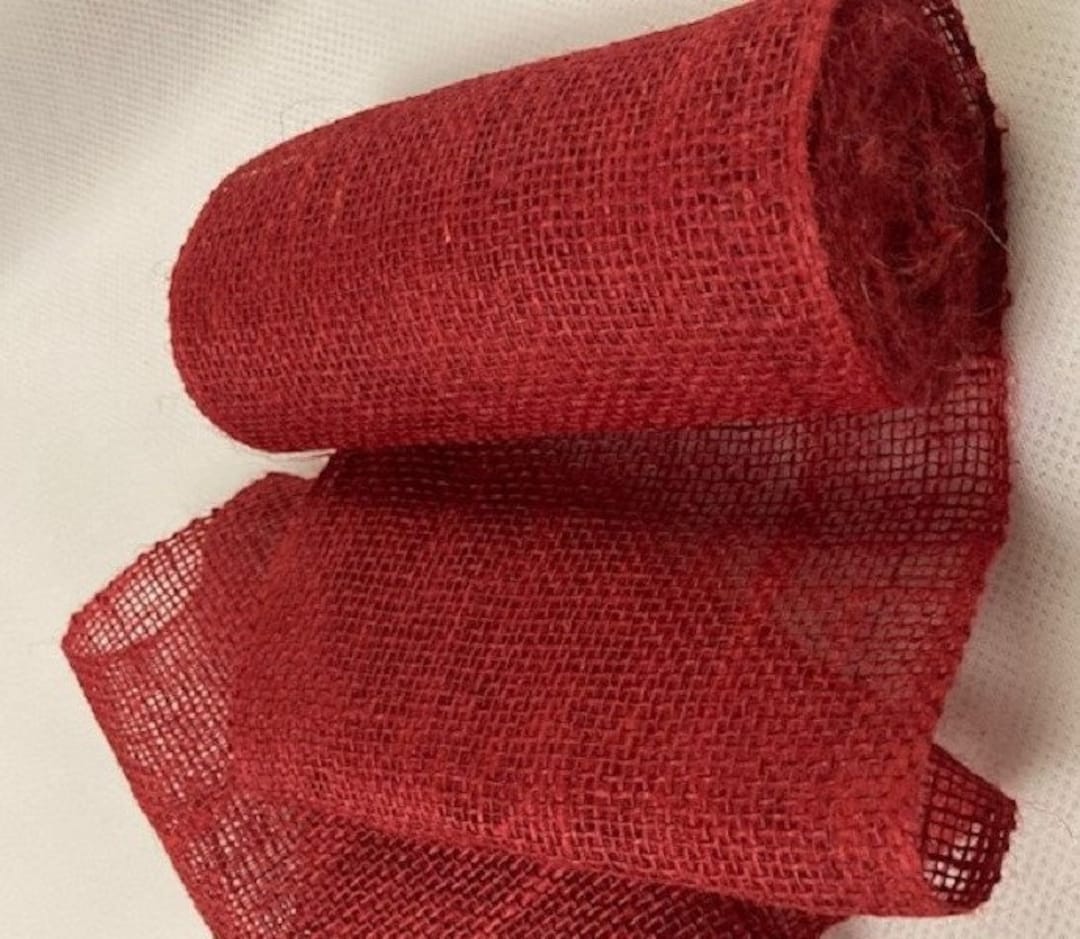 8 Inch Wide Red Burlap Ribbon 10 Yards - Etsy