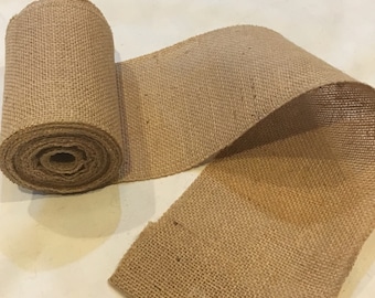 5 inch wide 10 oz Natural Burlap Ribbon 10 yards BS146