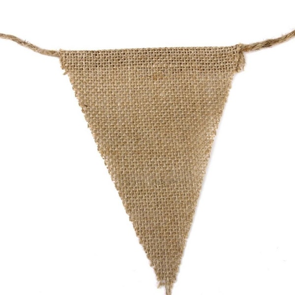 1069 Burlap Bunting Pennants 8" x 10" Designer Burlap Banner