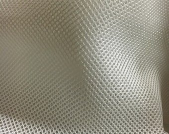 60 Inch Wide White Sandwich Mesh Fabric Foam by the yard, 5, 10, 25, 50 yds