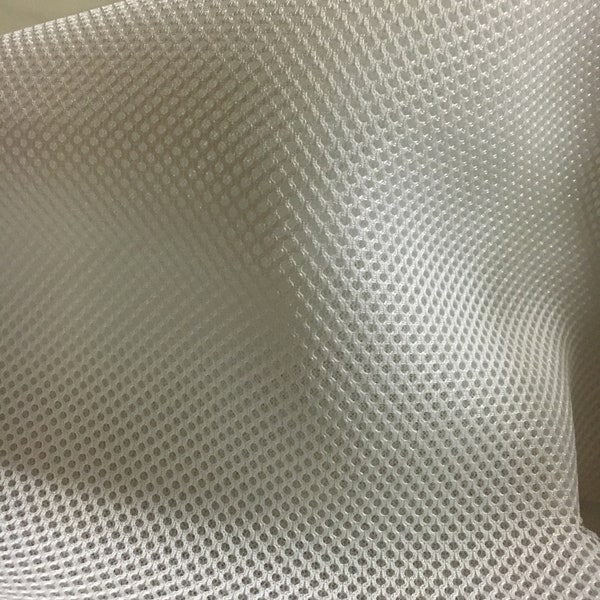 60 Inch Wide White Sandwich Mesh Fabric Foam by the yard, 5, 10, 25, 50 yds