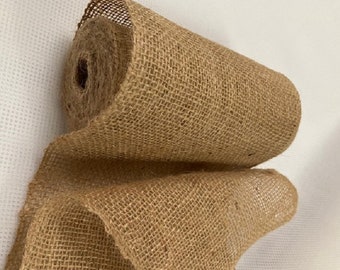 8 inch wide Natural Burlap Ribbon 10 yards