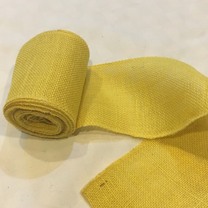6 inch wide 10 oz Yellow Burlap Ribbon 10 yards BS164 Etsy