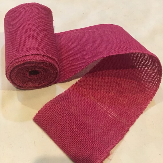 5 Inch Wide 10 Oz Pink Burlap Ribbon 10 Yards BS145 Etsy