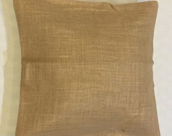 burlap pillow cases