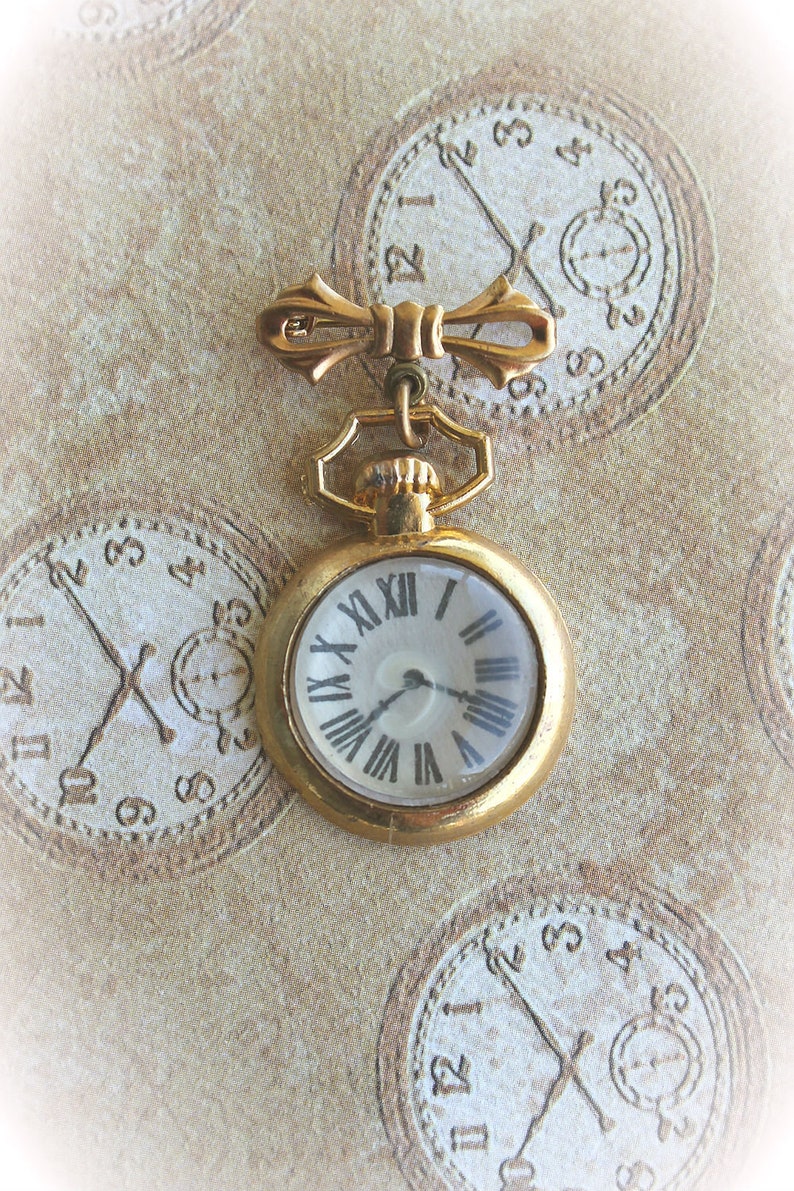 Vintage Metal Pocket Watch Pin Toy for Teddy Bear or Doll Etsy
