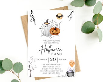 Halloween Invitation Party Invitation Halloween Fall Party Invite Digital Editable Halloween Bash Invite