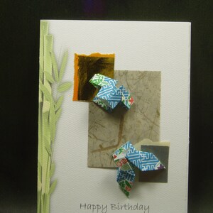 Handgemachte Geburtstagskarte / Handgemachte Origami Karte / Shirt / Hose / Happy Birthday / Junge blau / Lucky Bamboo