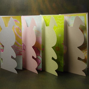 4 Hasen karten/ Hand Cutout Bunney Cards/ Bunney Cards/ Hasen karten/ Kunstkarten