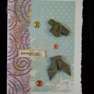 Tarjeta de niño origami hecha a mano / camisa de origami / pantalones de origami / tarjeta de felicitación especial