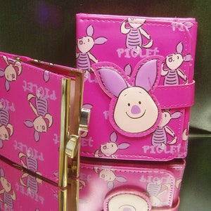 Carteira Piggy/Carteira Pink Pig Girl/Bolsa de moedas e carteira/Carteira Piggy Vintage/Nova