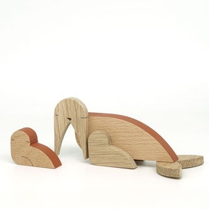 Walrus wooden magnetic toy gift, Antarctic animals image 3