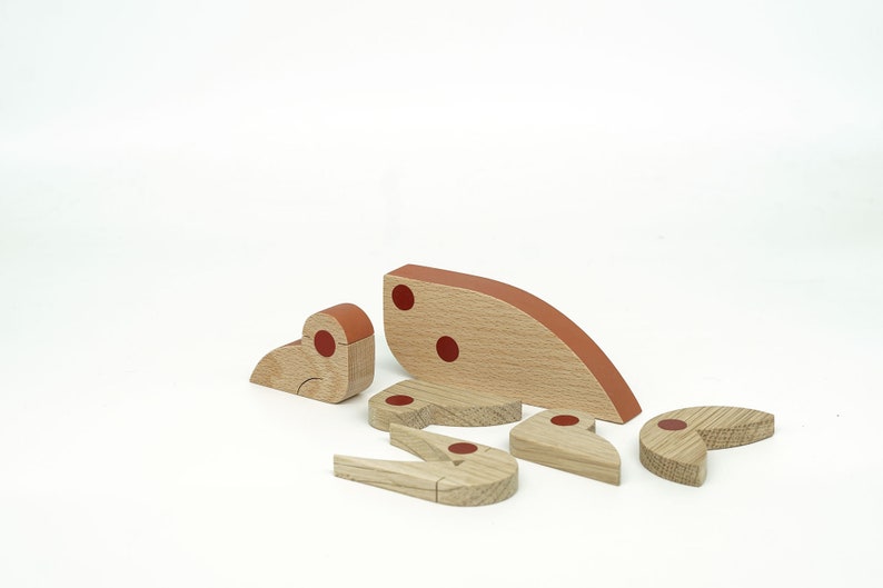 Walrus wooden magnetic toy gift, Antarctic animals image 4