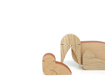 Walrus houten magnetisch speelgoedcadeau, Antarctische dieren