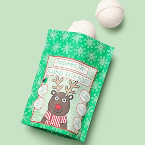 Poppymint Pals Foaming Reindeer Holiday Bath Bombs for Toddlers...Great Gifts for children, kids, Christmas, Stocking Stuffers, Secret Santa