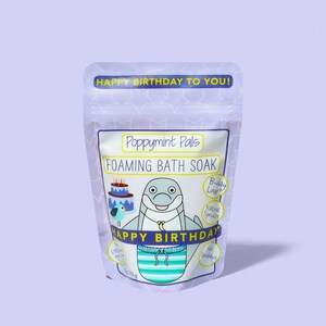 Poppymint Pals Banhos de ervas naturais para feliz aniversário para crianças, feitos com ingredientes limpos e ótimos presentes para crianças, aniversário de bebês