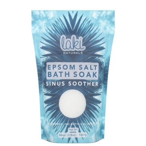 Sinus Soother Large Epsom Salt Bath Soak to help relax, soothe, calm the mind and hydrate the skin...Vegan, No Parabens - Gifts or Favors