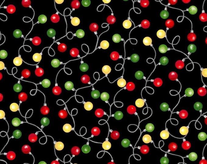 CHR - Christmas Lights on Black Scrub Cap