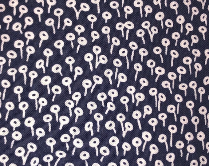 Tiny White Flowers on Navy Scrub Cap