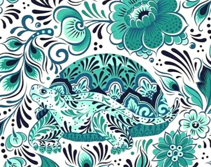 Floral Turtles Scrub Cap