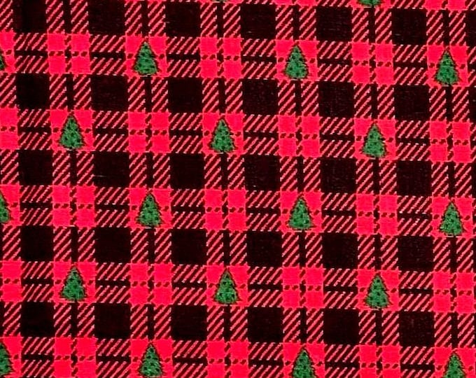 CHR - Christmas Tree Plaid Scrub Cap