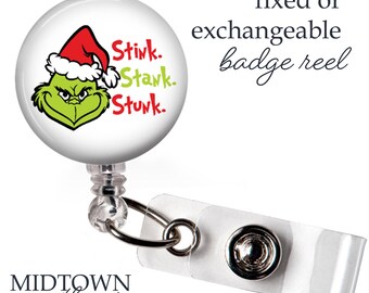Stink Stank Stunk Badge Reel or Exchangeable Topper
