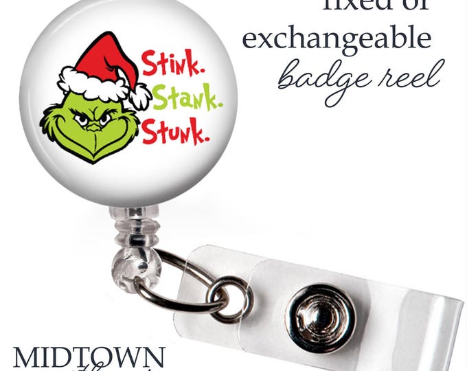 Stink Stank Stunk Badge Reel or Exchangeable Topper