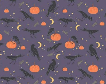 HAL - Crows and Pumpkins Scrub Cap