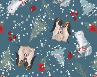 WIN - Polar Bears and Penguins Scrub Cap