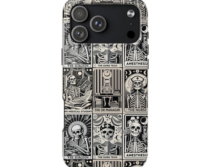 Surgical Tarot Phone Case, Tough Cases for Nurses, Doctors, Medical Students, Unique Healthcare Design